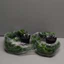 2pcs Artificial Hanging Plants Faux Greenery Decor Lightweight Plastic Potted Plants for Indoor Outdoor Wall Hanging Maintenance- Versatile Home Office Decoration