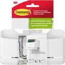 Command Under Sink Sponge Caddy, Total 2 Sponge Holders with 8 Command Strips, 2 Pack of 1 Caddy, Organize Damage-Free