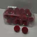 RoseCraft 30PCS Burgundy Velvet Christmas Ball Ornaments Set, 60MM/2.3Inch Shatterproof Flocked Ornament for Christmas Tree Hanging Holiday Valentine's Day Party Xmas Decorations