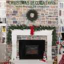 9 Feet Christmas Garland - Christmas Decorations - Carolina Pine Garland for Table, Fireplace, Mantle, Wall, Indoor Outdoor - Green Garland for Christmas Decorations - Free LED String Lights