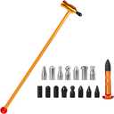 LadyRosian Dent Repair Tools 16PCS Paintless Dent Repair Detachable Aluminum Tap Down Hammer Kit for Car Dent Removal