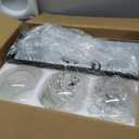 METWET Bathroom Light Fixtures, 3-Light Black and Gold Bathroom Vanity Light, Modern Wall Sconces with Globe Clear Glass Shade, Vanity Lighting Fixtures Over Mirror, VL195-KG-3