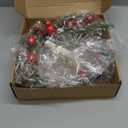 Wondise Flameless Candles with Remote and Timer Wreaths, Real Wax Battery Operated Wreaths with LED Flickering 3D Flame, Christmas Gift for Front Door Window Holiday Christmas Decor