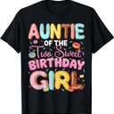 Auntie Of The Two Sweet Birthday Girl Donut 2Nd Birthday T-Shirt (Gray, XXXL)
