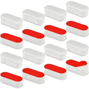Toilet Seat Bumper Replacement Kit for Bidet with Strong Adhesive, 16 Pcs Topbuti Universal White Toilet Seat Bumpers Pads for Use with Bidets Stick On for Home and Hotel