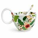 Date Night Challenge Handmade Ceramic Soup Bowls with Handles - Microwave & Dishwasher Safe, Easy-Grip Design - Great for Soup, Stews, Cereal, Yogurt, Ice Cream & Snacks, Gift Box Ready (Style 2)