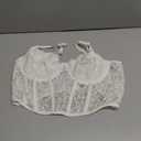 Avidlove Lace Bralette for Women V Neck Bustier Corset Tops with Underwired Racerback Adjustable Strap Crop Top (XX-Large, White)