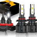 XWQHJW Compatible for 2016 2017 2018 2019 Toyota RAV4 Light Bulbs Fog Lights, Powersports Bulbs for Off road, Plug n Play, 4-Pack