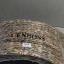 CENBOSS Rattan Christmas Tree Collar, Wicker Tree Skirt & Stand Base Cover (Brown Wash, 24 inch)