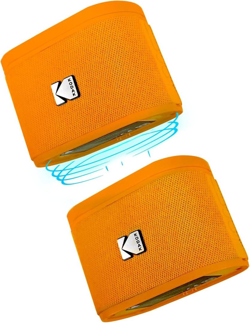 KODAK SOUNDBRIX Magnetic Splittable Bluetooth Speaker for Men Women Teens Boys Girls Portable Wireless Pairing White Elephant Gifts for Adults Up to 5H Playtime for Home Outdoor Stocking Stuffers (Overload Orange)