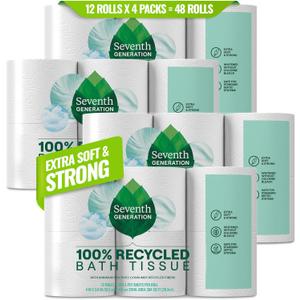 Seventh Generation, Bath Tissue, 12 Roll, pack of 4, 12 Count