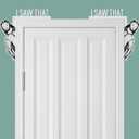 2 Packs I Saw That Door Sitter Funny Home Decor I Saw That Door Corner Decor Wood Frame Window Corner Decoration for for Home Office Door Mirror Cabinet and More-Left&Right
