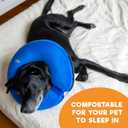 BENCMATE Inflatable Dog Cone Collar Alternative, Soft Dog Cone for Small Medium Large Dogs and Cats, Neck Recovery ECollar Donut Collar After Surgery (Large+, Dark Grey)