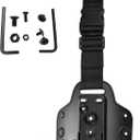 Single Strap Leg Shroud Drop Leg Platform with Harness,Adjustable Height Drop Leg Panel Attachments for Holsters and Magazine Pouches (Black)