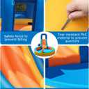 Inflatable Water Slide for Kids – 5-in-1 Blow Up Bounce House with Long Slide, Climbing Wall, Splash Pool, Water Cannon, Spray Water Spout – Backyard Toddler Water Park with 370W Blower & Storage Bag