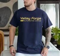 Funny Valley Forge Automotive TShirt, S, Navy Blue 