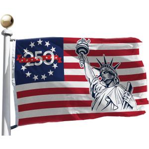 2 x 250 Years of Freedom Flag 3X5 Ft, 250th Anniversary USA Patriotic Banner US,1776-2026 Commemorative