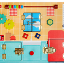 Toddler Busy Board - Montessori Busy Boards for Toddlers with Latches Doors & Lock Puzzles - Wooden Educational Learning Latch Toy for Kids 2 3 4 Year Old - Sensory Fine Motor Skills Activity