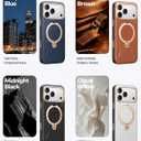 TORRAS Q3 VegSkin for iPhone 17 Pro Max Case Leather, 360 Spin Magnetic Stand, Fit for MagSafe, Camera Control, Shockproof Premium Organic Silicone Leather Case for iPhone 17 Pro Max, Cloud White