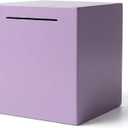 Stainless Steel Piggy Bank for Adults, Must Break to Open Money Saving Box, Unopenable Metal Coin Bank for Cash and Bills, Secure Savings Jar for Goals (Purple, 5.9 Inch)
