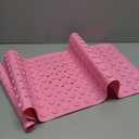 Linoows Bathtub and Shower Mats, Extra Long Non-Slip Bath Tub Mat 39 x 16 Inch, Machine Washable Bathmat with Suction Cups & Drain Holes for Bathroom Floor, Pink