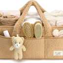 PeraBella Diaper Caddy Organizer for Changing Table, Storage Basket for Wipes, Gift for Baby Shower, Car Organizer, Nursery Organizer, Portable Storage
