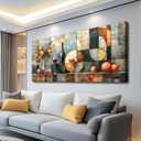 KELIYUAN Large Wall Art For Kitchen Wall Decor For Living Room Restaurant Pub Decorations Wine Glass Wall Painting Still Life Abstract Pictures Canvas Artwork Dining Mural Home Decoration 72x32 In