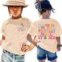 Birthday Girl Shirt for Kids Its Me Hi Im The Birthday Girl Tshirts Outfit Magic Kingdom Graphic Tees Tops(Khaki, 4 Years)