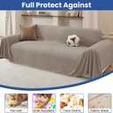 Couch Cover for Dogs, 78"x91", Chair Covers Armchair Oversized, Sofa Covers Washable, Sectional Pet Couch Cover for 1 Cushion Couch Sofa, Furniture Protector, Khaki