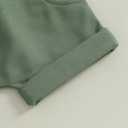 Baby Boy Cute Letter Short Sleeve Shirt Top Elastic Waist Shorts Toddler Summer Outfits (Green Just A Boy Who Loves Tractors, 12-18 Months)