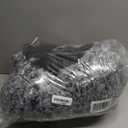 JOLLYVOGUE Calming Dog Bed Medium Size Dog, Anti-Anxiety Donut Medium Pet Bed, 27 inches Fluffy Faux Fur Round Cat Bed (Smoke Black) (27.0"L x 27.0"W x 8.0"Th, Dark Grey)