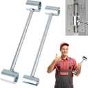 2 Pack Dual Size Door Hinge Adjustment Tool 1419 & 2325mm, Door Hinge Repair Tool, Door Gap Adjustment Tool, Door Adjustment Tool, Heavy Duty for Fixing Gaps in Fire, Cleanroom Safety Use (Silvery)