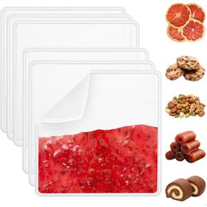 6Pcs Silicone Dehydrator Sheets 11x11 inch, Non-Stick Dehydrator Tray Liner with Edge for Food Freeze Dryer, Reusable Dryer Mats for Fruits, Vegetables, Meat, Yogurt