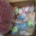 JOYIN 28 PCS Valentine's Day Mochi Squishy Toys Filled Hearts and Gift Cards for Kids Valentine Classroom Exchange Party Favors, Kawaii Stress Relief Toys for School Game Prizes and Carnivals Gift