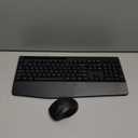 Wireless Keyboard and Mouse Combo, Full-Sized Ergonomic Keyboard with Wrist Rest, Phone Holder, Sleep Mode, Silent 2.4GHz Cordless Keyboard Mouse Combo for Computer, Laptop, PC, Mac, Windows