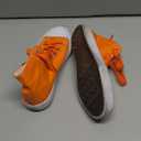 Women's High-Top Canvas Sneakers  Classic Lace-Up Casual Shoes with Extra Shoelaces  Comfortable, Stylish, and Durable (8, Orange)