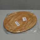 Jkjhbhged 2 Pcs Oval Rattan Placemat,Natural Rattan Hand-Woven,Tea Ceremony Accessories,Suitable for Dining Room, Kitchen,Etc