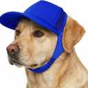 Tuff Pupper Dog Baseball Cap | UV Protection Dog Sun Hat | Breathable Lightweight Design | Secure Adjustable Chin Strap | Quick-Dry Fabric | Reinforced Brim | Small Medium Large Dogs (Blue, XL)