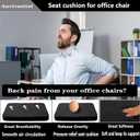 Gel Seat Cushion for Long Sitting, Soft and Breathable, Thick Gel Seat Cushion for Back, Sciatica, Hip, Tailbone Pain Relief, Used for The Office, Wheelchair, Car, Recliner, Stadium, Kayak.(Black)
