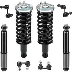 Front Strut Assembly & Sway Bar Links for 2005-2012 Nissan Pathfinder, Rear Shock Absorbers Replace 171103 4345056 8PCS