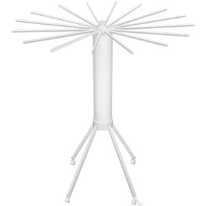 Tripod Modern Clothes Drying Rack, 16 Rods Foldable Drying Rack Clothing for Laundry, 4 Leg with Wheels Collapsible Portable Dryers for Indoor &Outdoor, White & Sliver