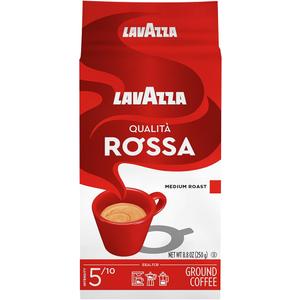 Lavazza Qualità Rossa Ground Coffee, Medium Roast, Arabica and Robusta Blend, 8.8 oz Brick, Pack of 2, Best By: 30/09/2025