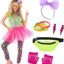 Morph 80s Outfit for Women 80s Costume Decades Day Outfits Womens 80 s Outfit for Party Halloween Disco Costume (X-Large)