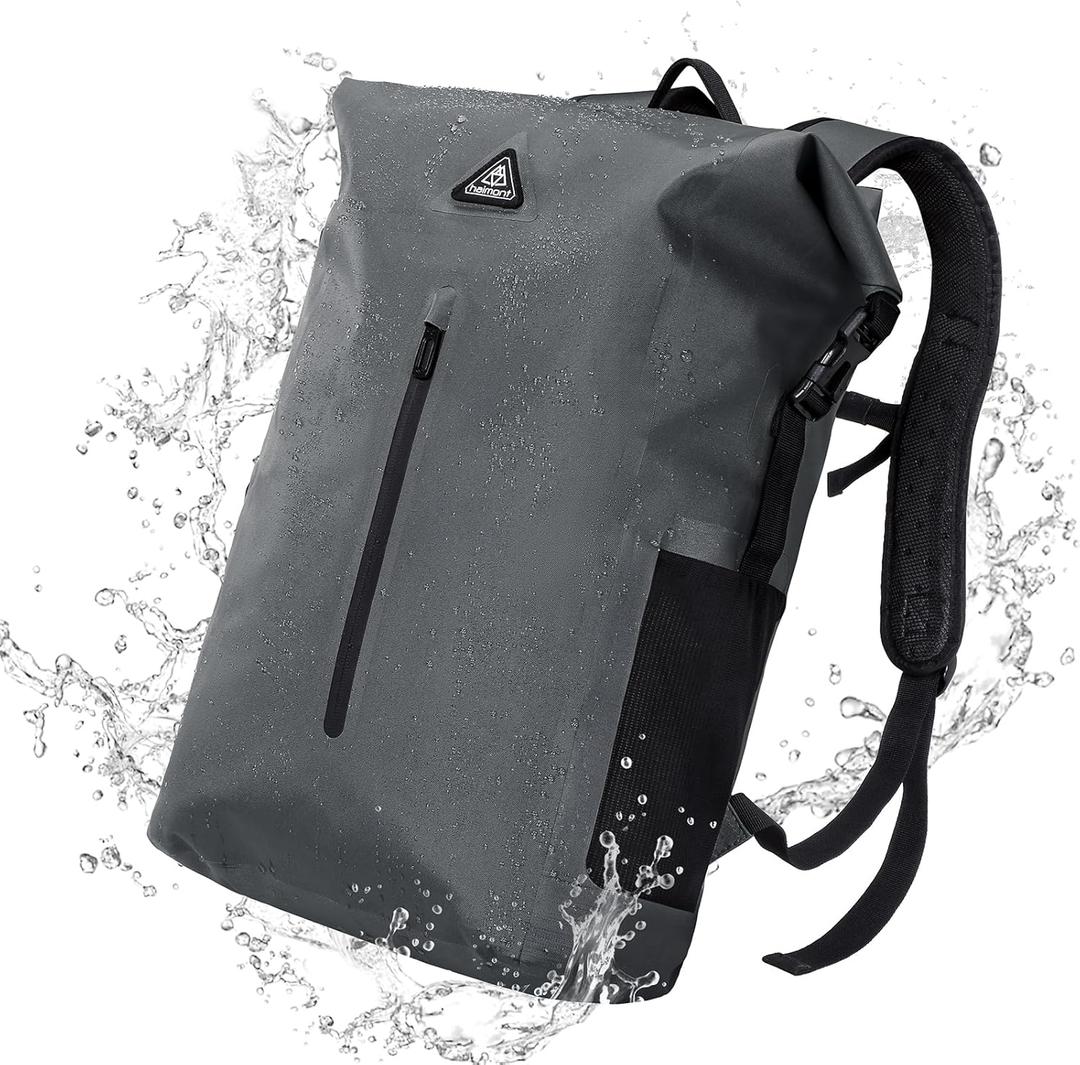 Haimont Dry Backpack Waterproof TPU Bag 30L, Lightweight Roll Top Dry Bag with Laptop Pocket for Kayaking, Boating, Rafting