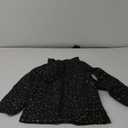 Amazon Essentials Girls and Toddlers' Lightweight Water-Resistant Hooded Packable Mock Puffer Jacket (X-Small, Black Stars)