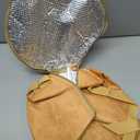 Pickmesh Round Pie Carrier 12 x 7 Inch Insulated Casserole Carriers with Lid and Detachable Handle for Hot or Cold Food Cake Transport Thanksgiving Christmas Gift (Buffalo Leather Color)