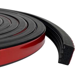 326A0004 Service Kit/Ribbed Bulkhead Seal 3/5 in X 65 in, Ribbed Rectangle Rubber Seal/Self-Adhesive EPDM Foam Rubber Seal with Tape/Ideal Weather Stripping, Fits RV,Boat,Auto,Truck,Marine,Garage Door