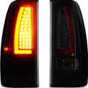 LED Tail Light for Chevy Silverado 1500 2500 1999-2002, 1500HD 2500HD 2001-2002, GMC Sierra 1500 2500 1999-2003, 1500HD 2500HD 2001-2003, Rear Taillight Assembly, 19169017 19169018 GM2800186 GM2801186