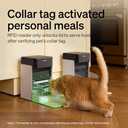 PETLIBRO Upgraded RFID Automatic Cat Feeder, 5G Wi-Fi Automatic Pet Feeder, 3L Auto Cat Feeder App Control with Light Collar Tag, Tag Activated One Automatic Cat Food Dispenser 1-10 Meals Control (Black)