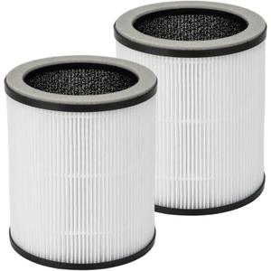 2 Packs P60 True HEPA Replacement Filters Compatible with TPLMB/YARIKI P60 and Vhoiu KJ50 Air Cleaner Purifier, Part # P60-RF, 3-in-1 Filter of Pre-Filter,True HEPA Filter,Activated Carbon Filter